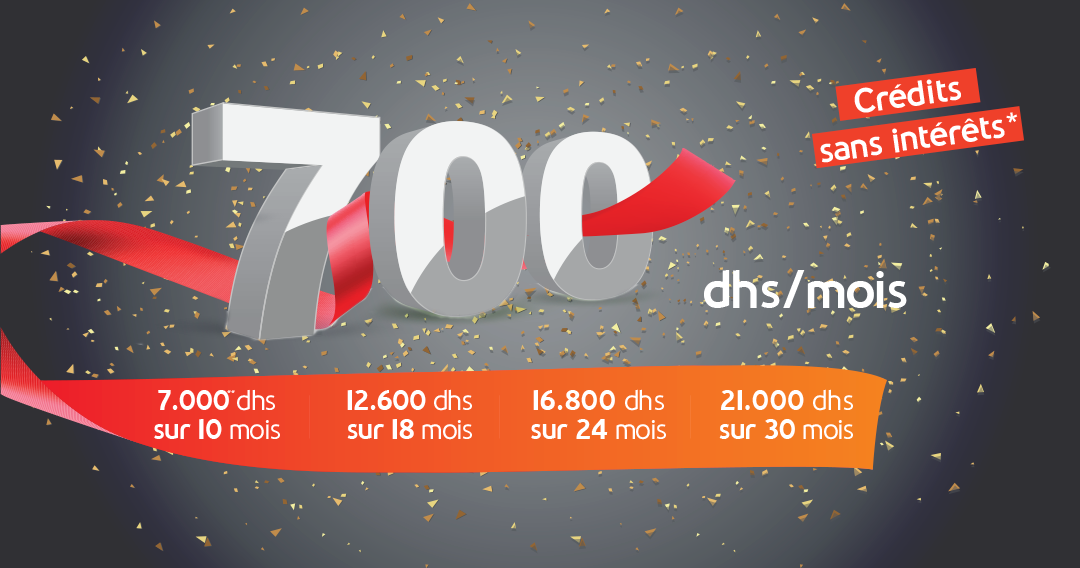 Crédit sans intérêts spécial fin d'année 12600/18